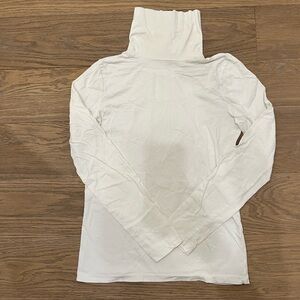 Jcrew Women's White Tissue Turtleneck Top